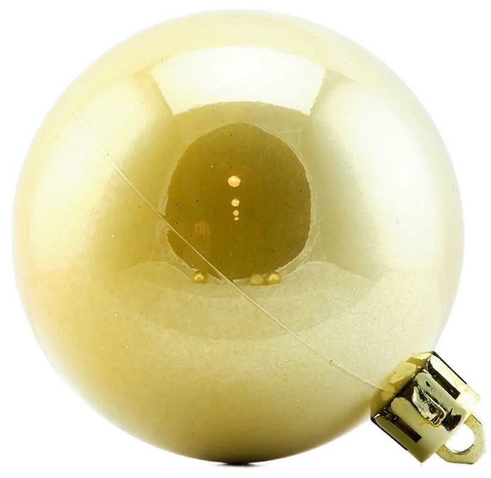 DECOLED Plastové ozdoby zlaté, 24 ks, d. 6 cm