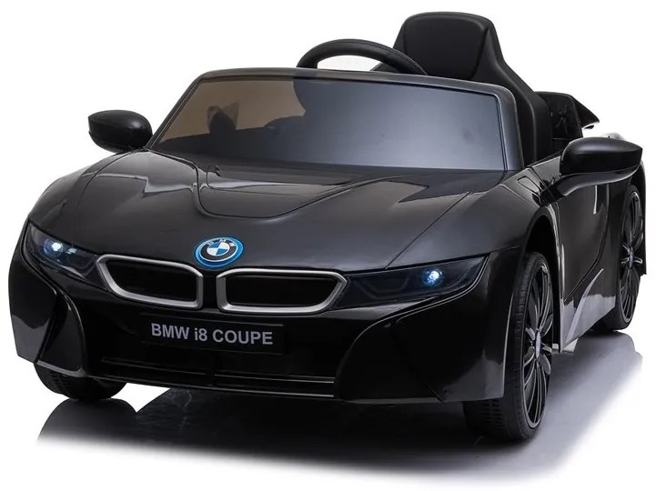 LEAN CARS ELEKTRICKÉ AUTÍČKO BMW i8 - NELAKOVANÉ - ČIERNE - 2x45W MOTOR - 1x12V4,5Ah - BATÉRIA - 2022