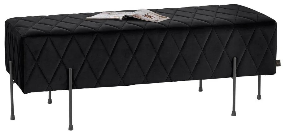 Čierna zamatová lavica Toni - Støraa