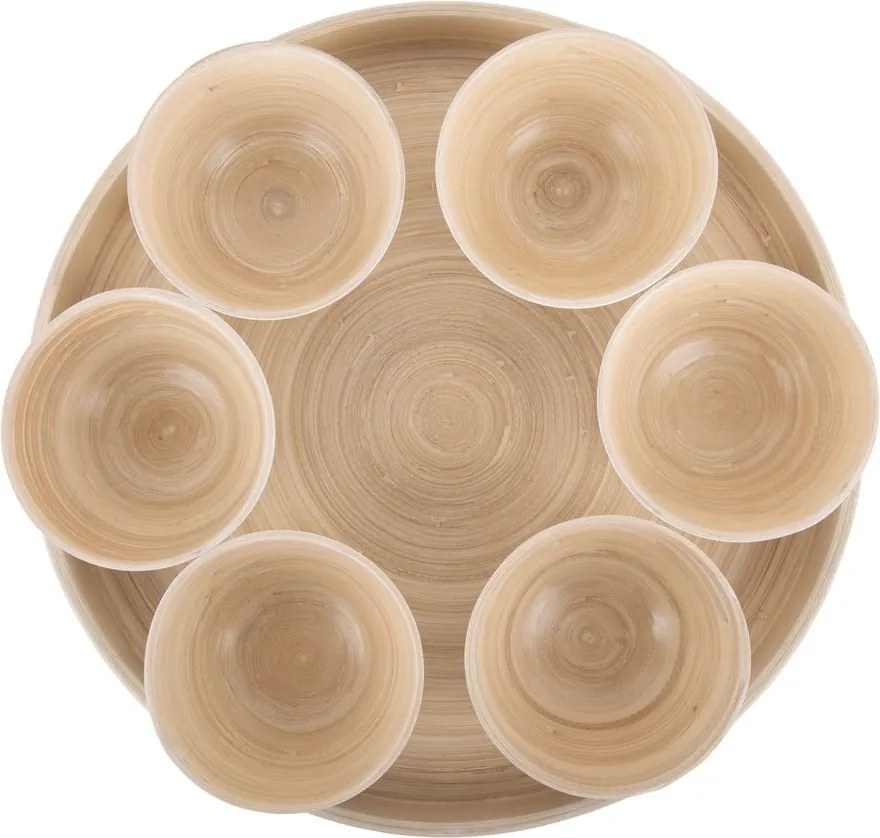 Biela bambusová servírovacia súprava ø 32 cm Puro – PT LIVING