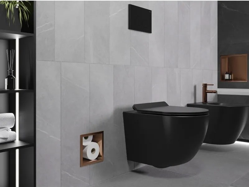 Mexen X-Wall-B, zapustený zásobník na WC papier, medená matná - 19C5