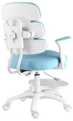 Detská rastúca stolička Neoseat KIDDY THREE — látka, prateľný poťah, modrá