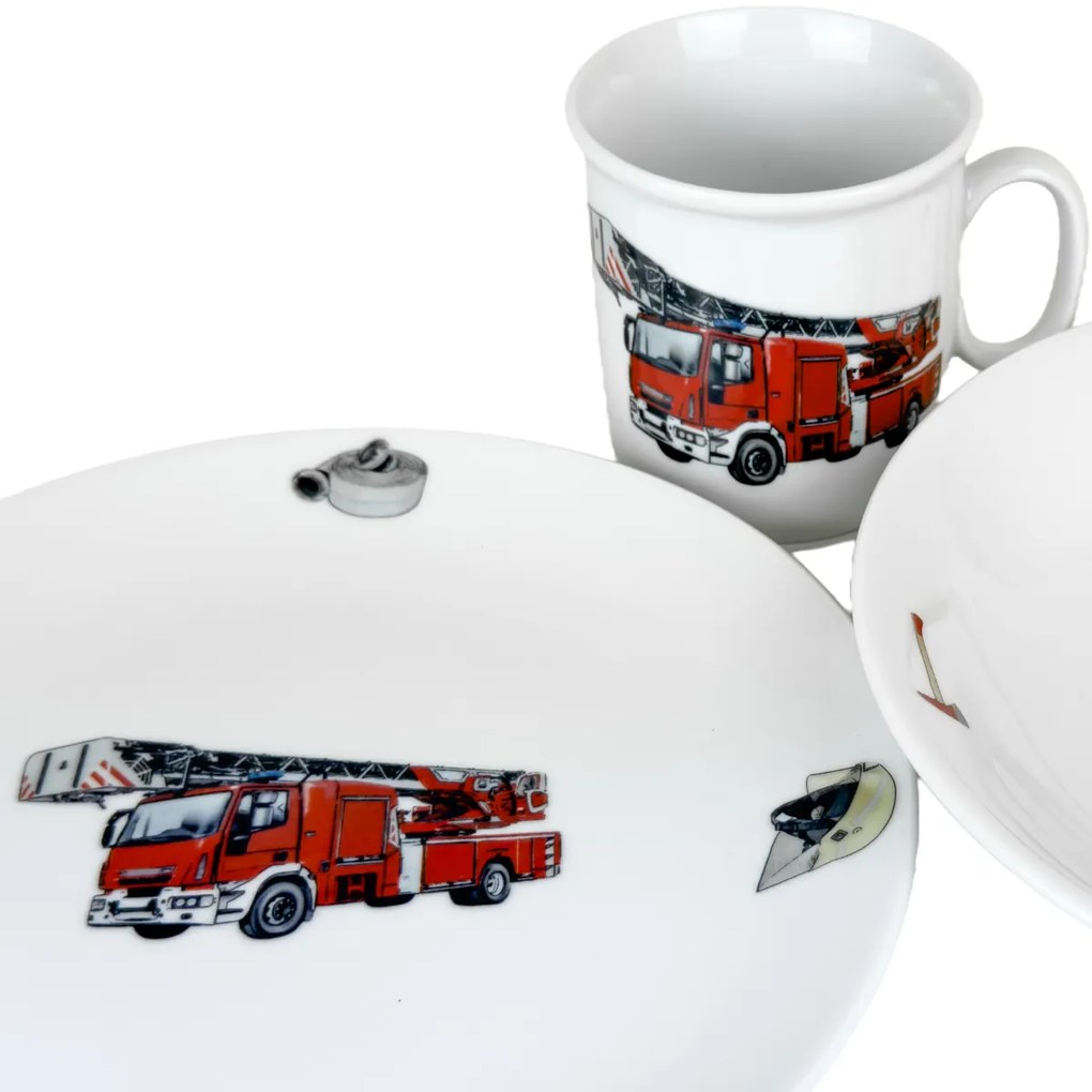 Thun 3-dielna detská jedálenská súprava Hasiči