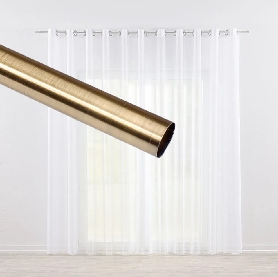 Dekorstudio Záclonová tyč ø19mm - starožitná mosadz Dĺžka: 420cm