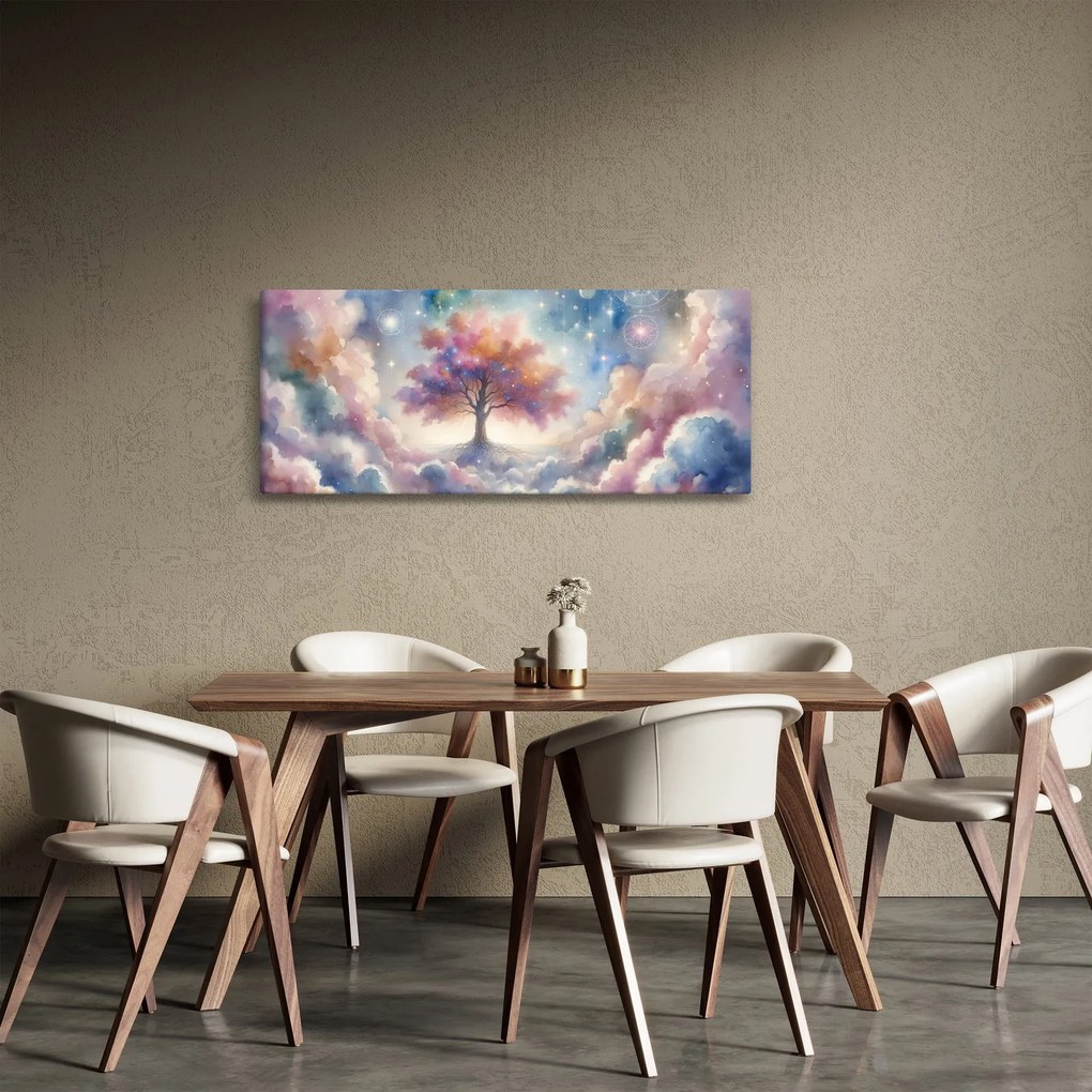Obraz – Strom života v oblakoch (120x50 cm)