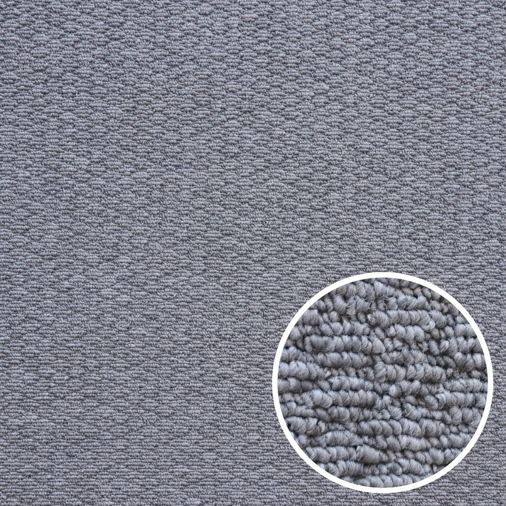 AladinWorld Expres, Metrážny koberec Atlas 92, na mieru, šíře 4m, šedá, filc, chodba / predsieň