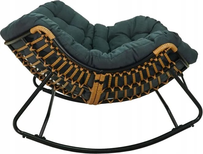 Záhradné hojdacie kreslo na terasu, do obývačky zelené ELTON