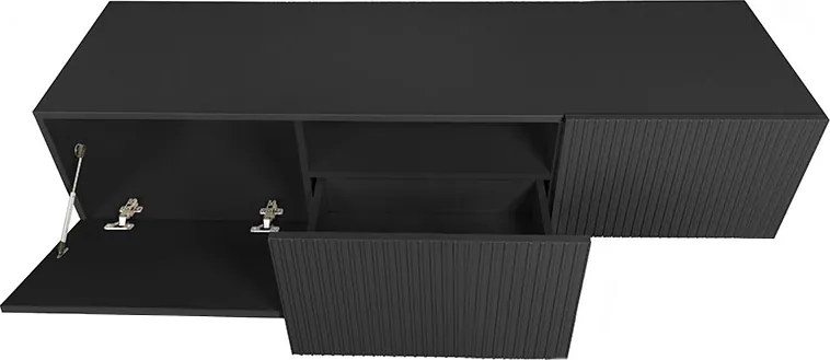 Závesný TV stolík Nicole 150 cm - čierny mat