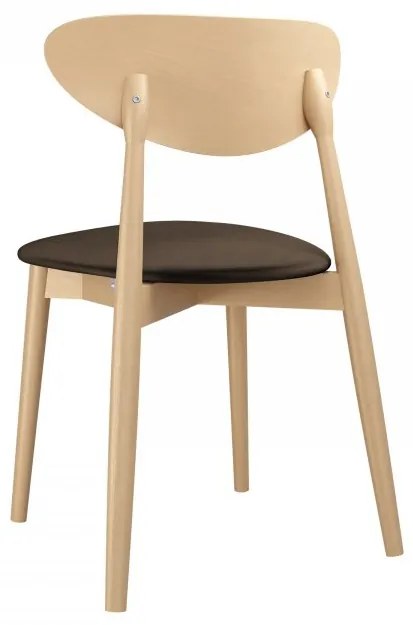 Čalúnená jedálenská stolička KT65/C, Dostupné poťahy: Magic Velvet 2216, Farby: czarny