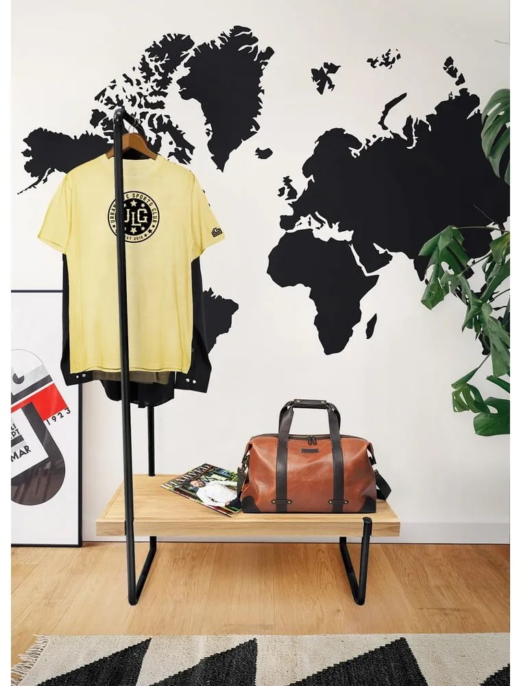 Súprava lavice a vešiaka s oceľovou konštrukciou Woodman Ben