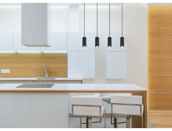 Globo 57911-4HBW - Luster na lanku ROBBY 4xGU10/35W/230V čierna/hnedá