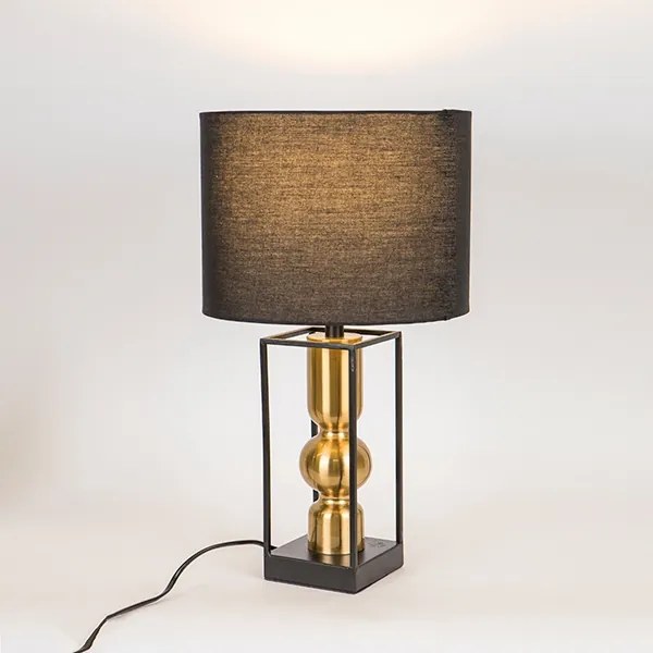 Stolná lampa 1xE27/40W/230V čierna/zlatá