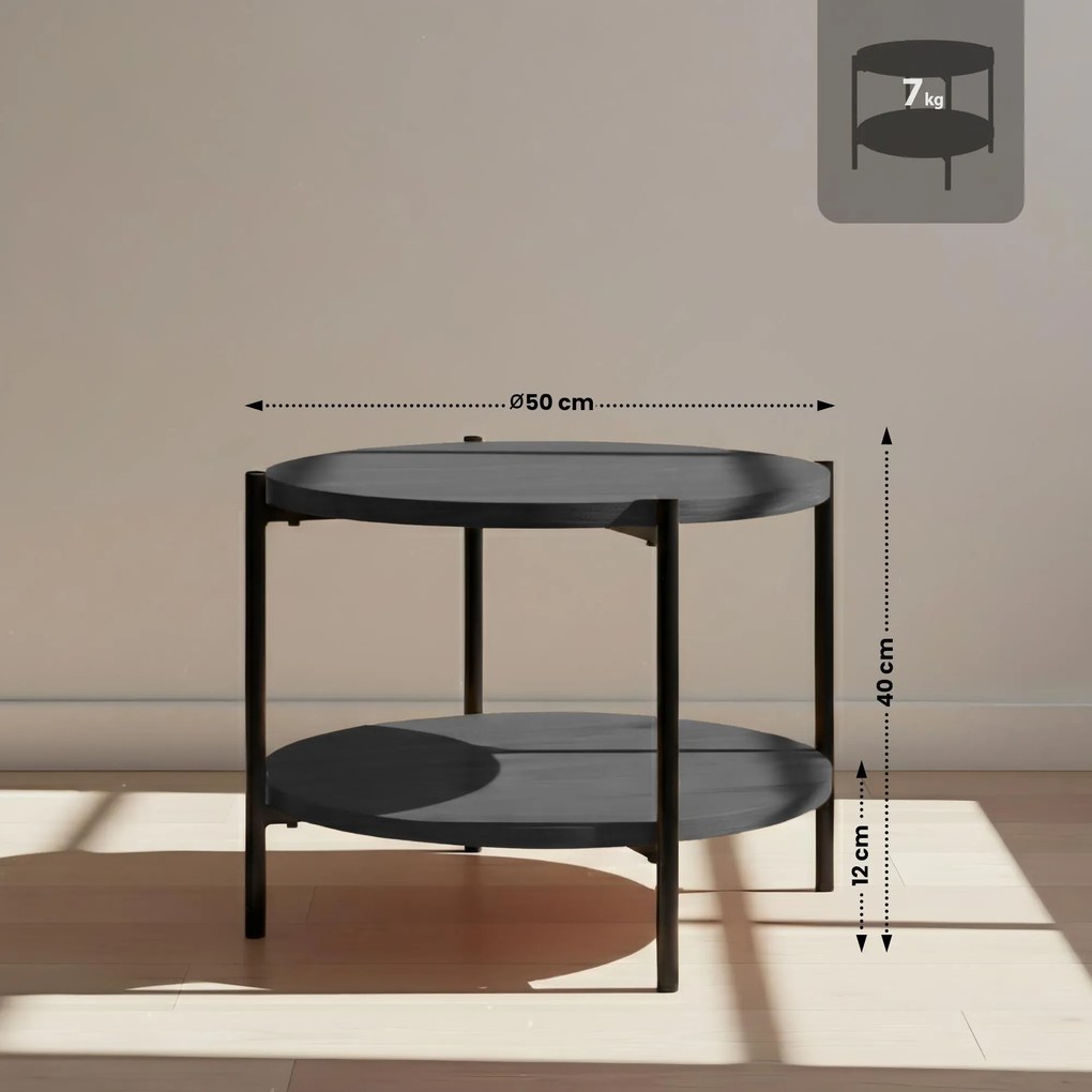 Konferenčný stolík Edduma 50 cm - sivá