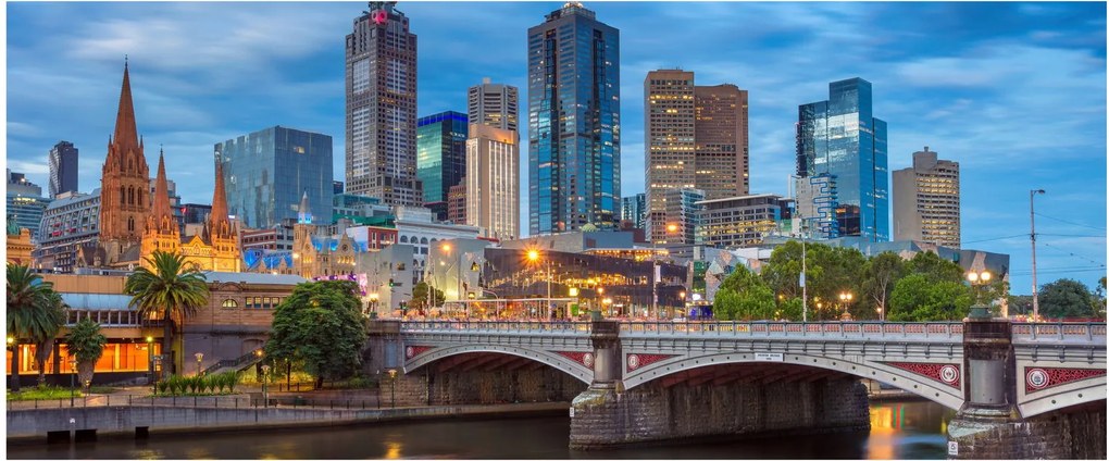 Obraz mesta Melbourne (120x50 cm)