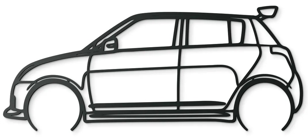 drevko Obraz Suzuki Swift 08 Rozmer obrazu: 36 x 86 cm, Farba dekorácie: Čierna