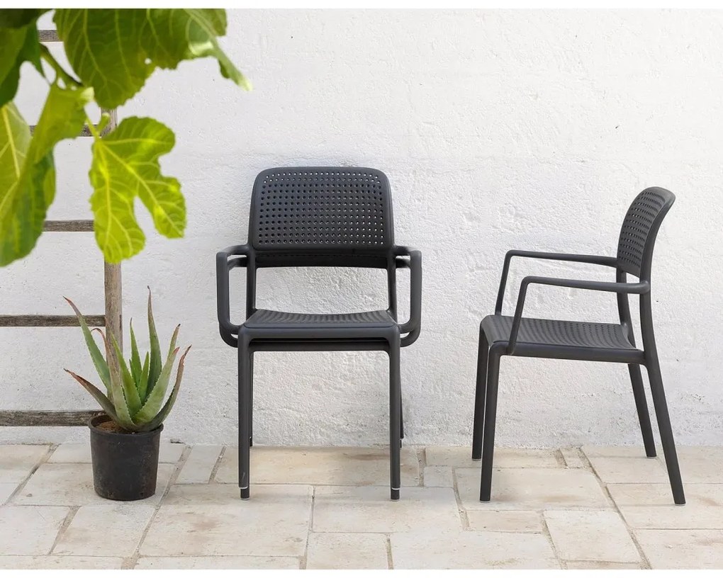 BORA ARMCHAIR záhradná stolička s podrúčkami agave
