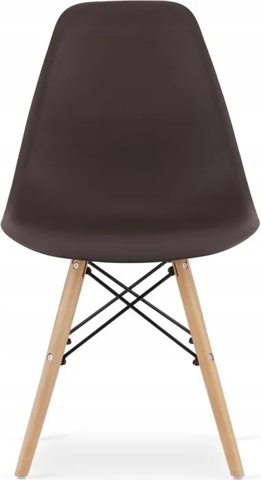 Jedálenská zostava TODI 80cm okrúhly stolový set biely a 2 stoličky OSAKA hnedé +  2 stoličky OSAKA hnedé ZADARMO