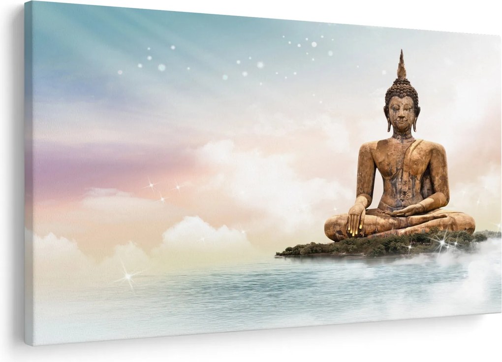 Obraz - Budha dozerajúci na zemi (90x60 cm)