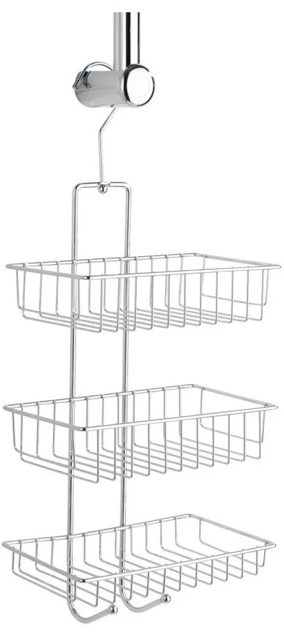 Nástenná závesná kúpeľňová trojposchodová polička Wenko Nivala