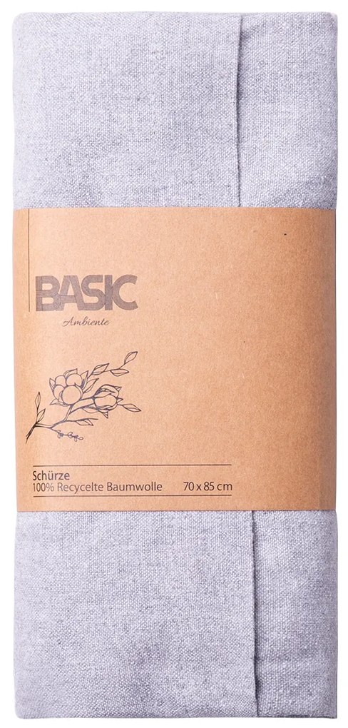 Svetlosivá bavlnená zástera 70 x 85 cm – Basic Ambiente - 596418