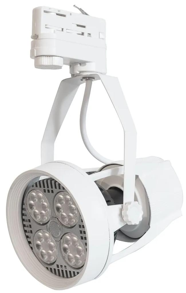 T-LED Biele lištové svietidlo 3F + LED žiarovka 35W Farba svetla: Studená biela 105602_032603