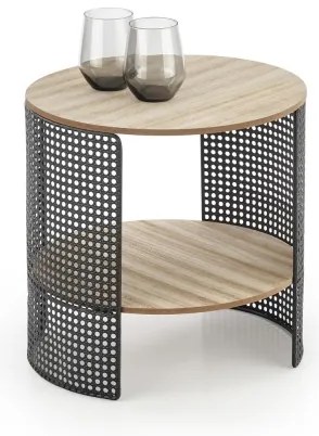 Konferenčný stolík TRAFICA 41x41 cm čierna/béžová