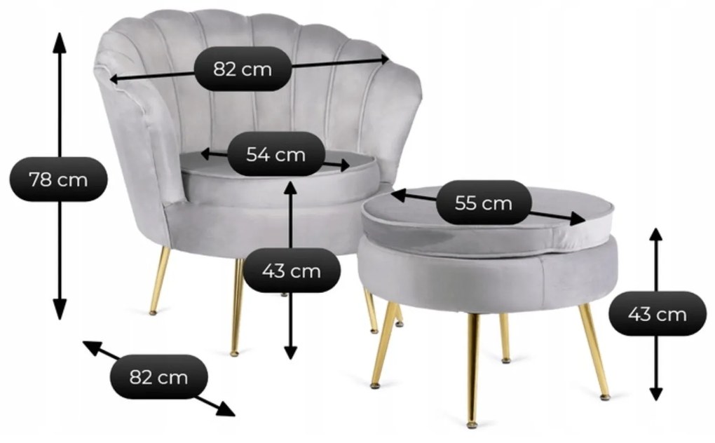 PROXIMA.store - Elegantné čalúnené kreslo GRAND FARBA: ružová