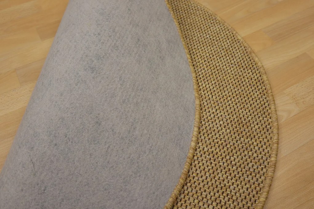 Timzo, Kusový koberec Nature terra kruh, 200x200 (priemer) kruh, oranžová, chodba / predsieň