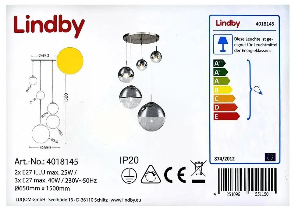 Lindby Lindby - Luster na lanku RAVENA 3xE27/40W/230V + 2xE27/25W/230V LW0843