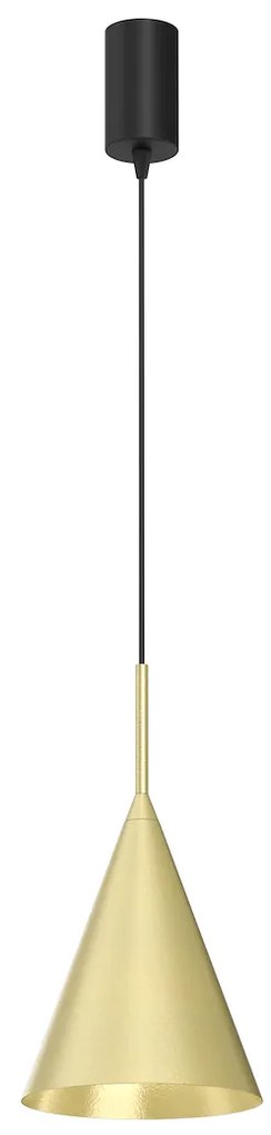 Závesné svietidlo Capital, 1x zlaté kovové tienidlo, (fi 17cm), b