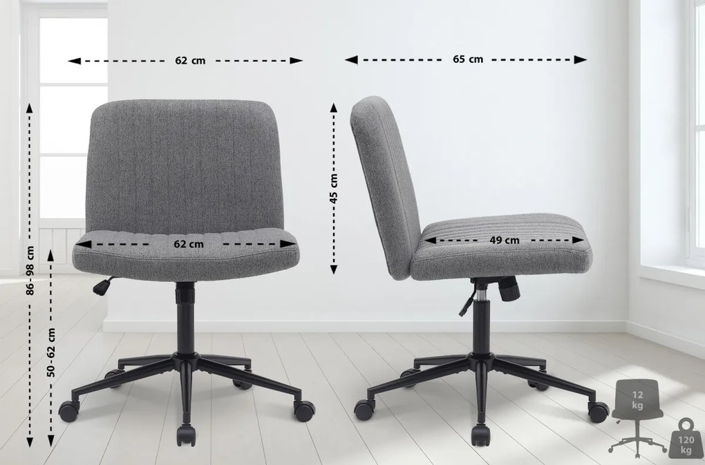 Design-Shop Kancelářská stolička Kingman látka - Tmavo sivá