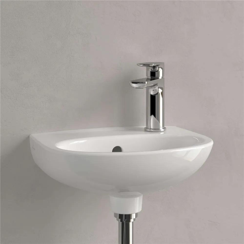 VILLEROY &amp; BOCH O.novo závesné umývadielko s otvorom vpravo, s prepadom, 360 x 275 mm, biela alpská, 43403R01