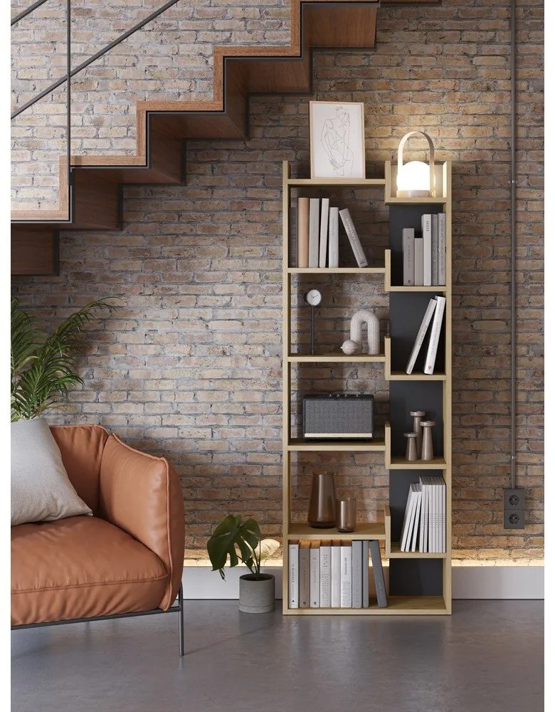 Knižnica v dekore duba 60,5x162 cm Klapo – Marckeric