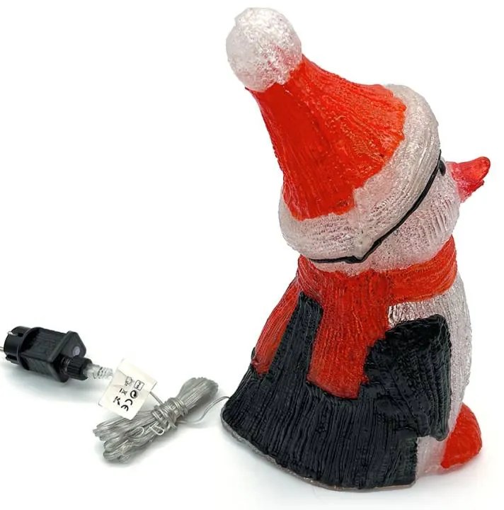 DECOLED LED světelný tučňák, 36 cm, s časovačem