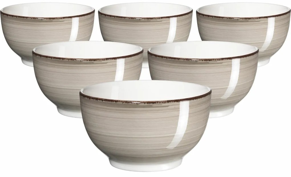 Mäser Súprava 6 misiek Bel Tempo 14 cm, taupe