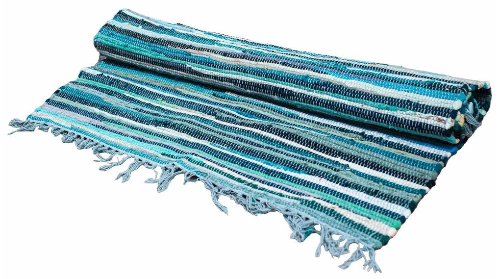 Luxusný ručne tkaný koberec - Modrý 150x90cm