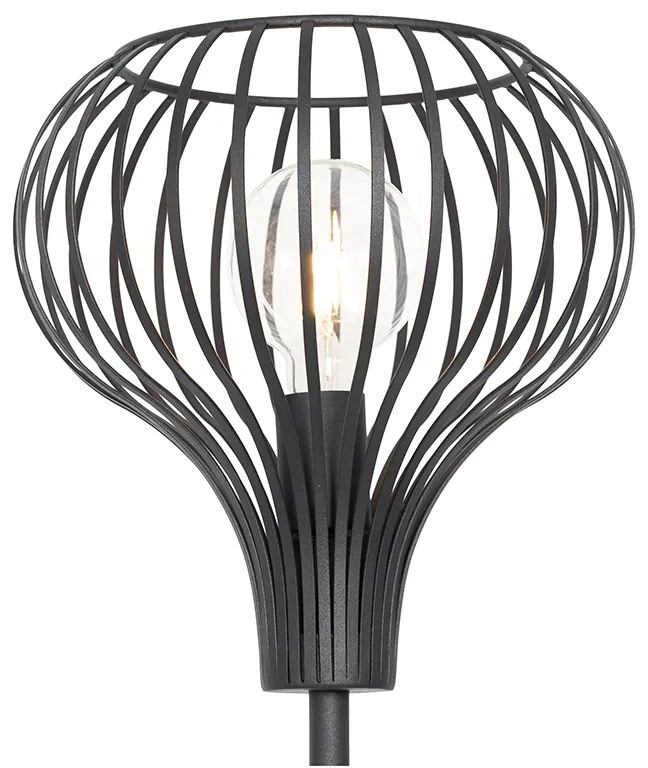 Moderná stojaca lampa čierna - Saffira