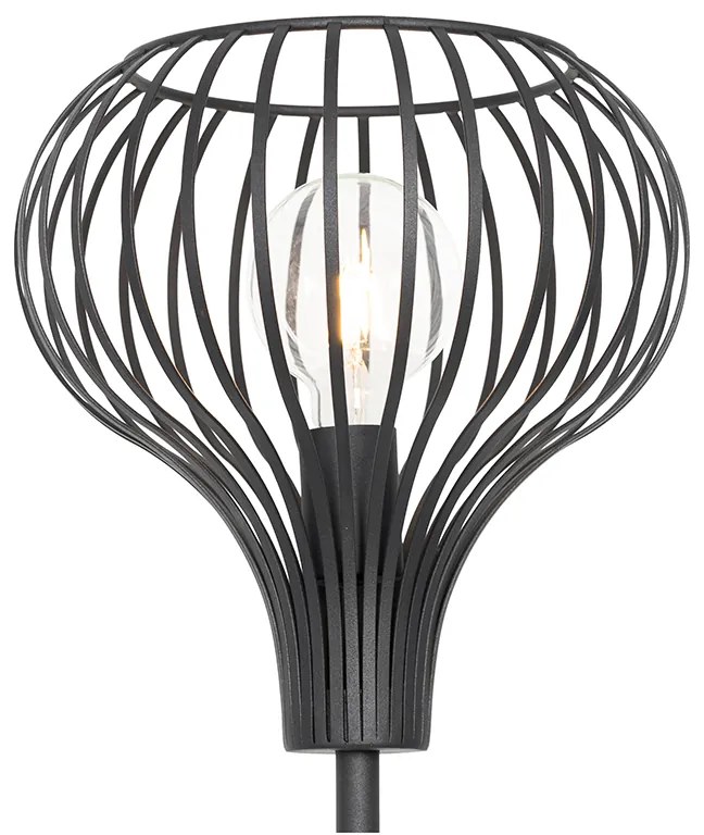 Moderná stojaca lampa čierna - Sapphira