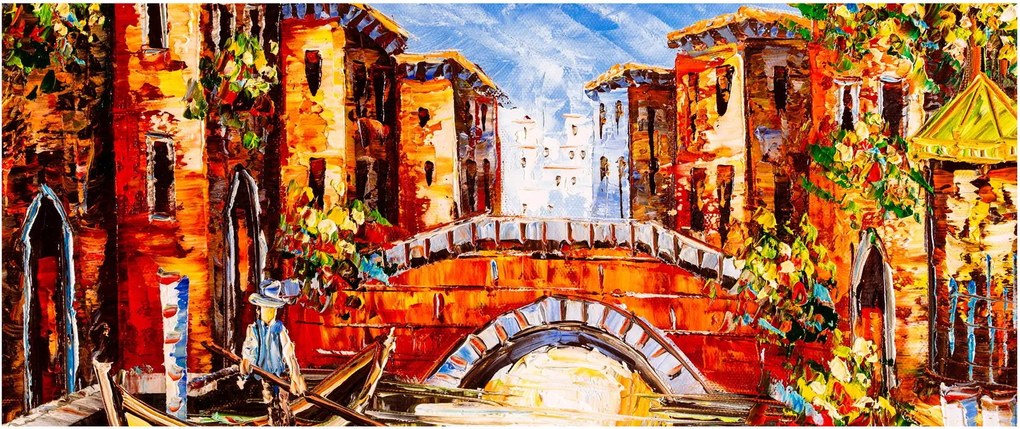 Obraz - Olejomaľba mesta III. (120x50 cm)