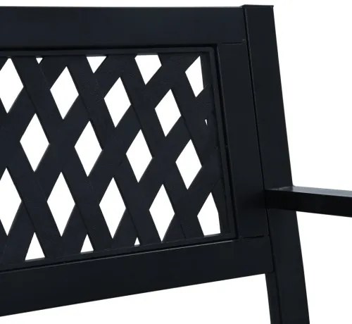 vidaXL Záhradná lavica čierna 120 cm oceľ-