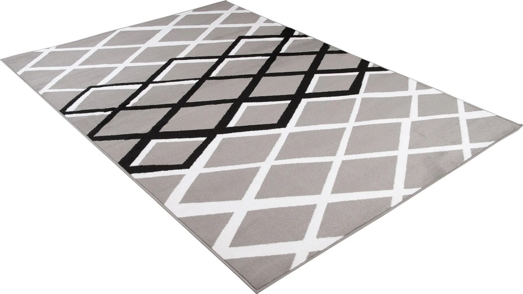 TA Koberec T237B ŠEDÁ LUXUSNÁ PP ESM Rozmer: 160x230 cm
