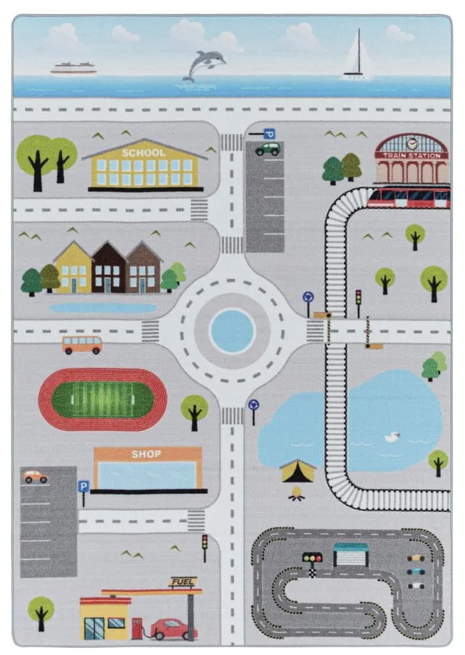 Sivý detský koberec 120x170 cm Play – Ayyildiz Carpets