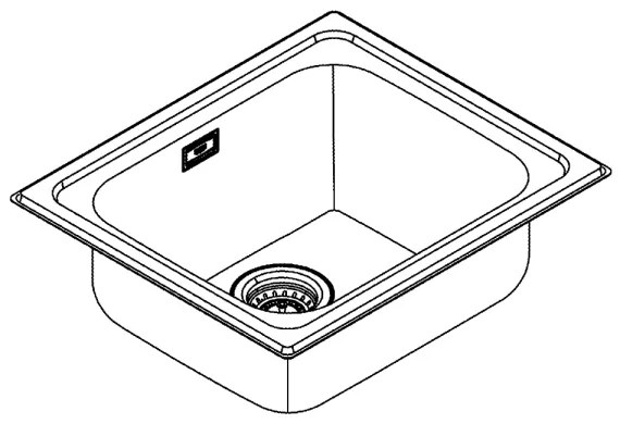 GROHE 31719SD0 - Nerezový kuchynský drez K200 533 × 457 mm
