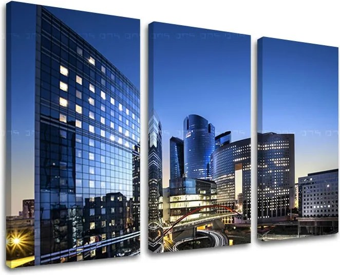 Obraz na stenu 3 dielny MESTO ME110E30 - 120x80 cm