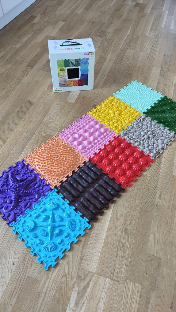 OrtoNature Masážne ortopedické podložky súprava 9 ks - Dúhová melódia