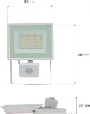 LED reflektor s pohybovým senzorom NOCTIS LUX 3 LED/50W/230V 4000K IP44 biely