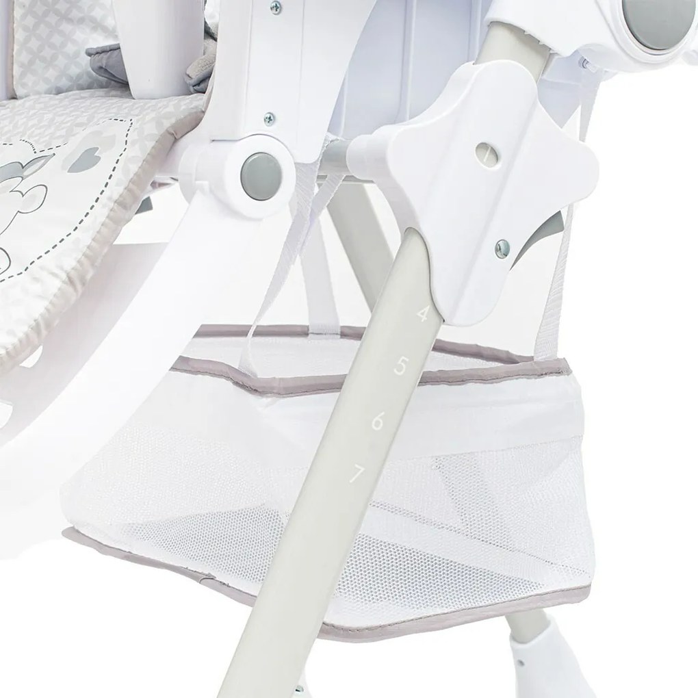 Detská vysoká stolička Baby Mix Infant, sivá
