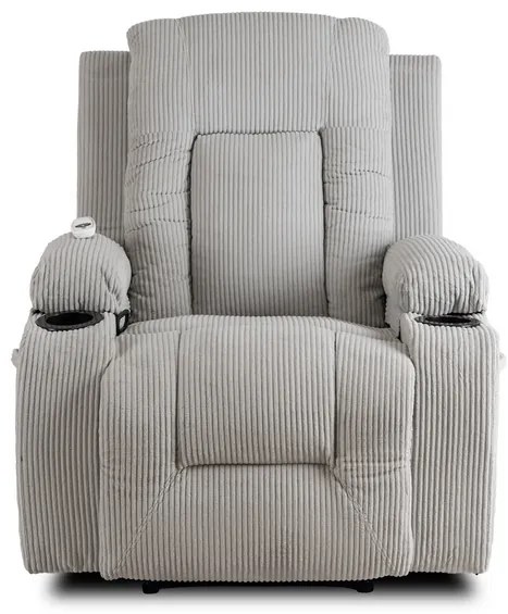 Masážne polohovateľné kreslo ARIEN sivý menšester - vintino.sk