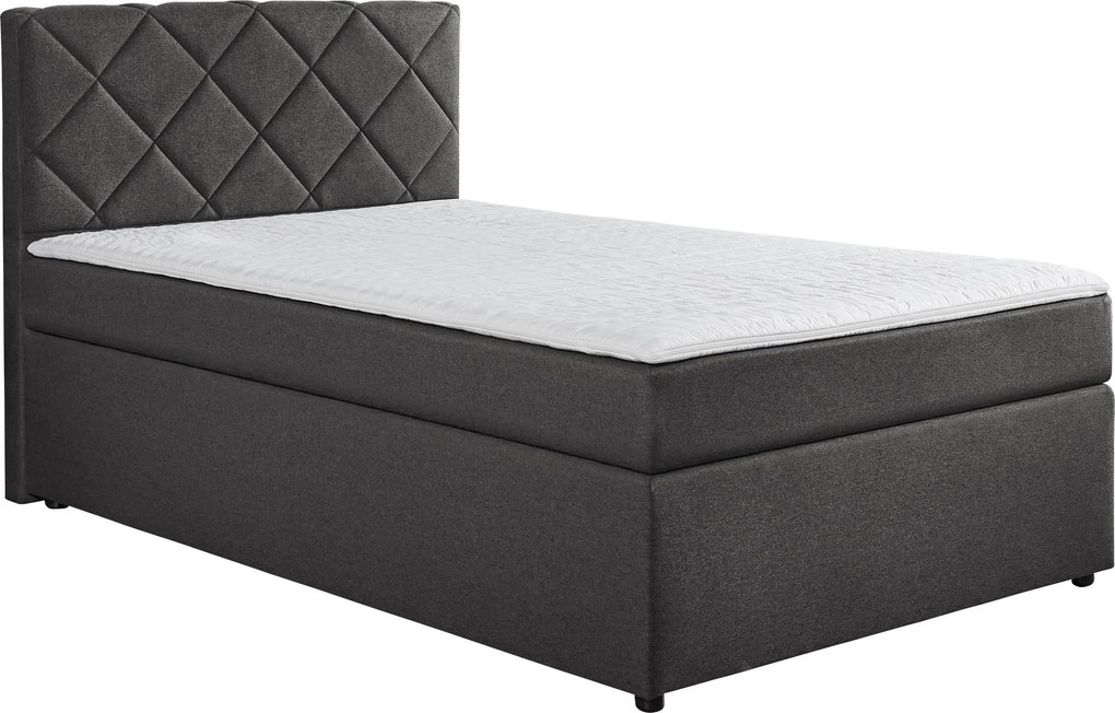 XXXLutz BOXSPRINGOVÁ POSTEĽ, 120/200 cm antracitová Boxxx - Online Only spálne - 002157008402