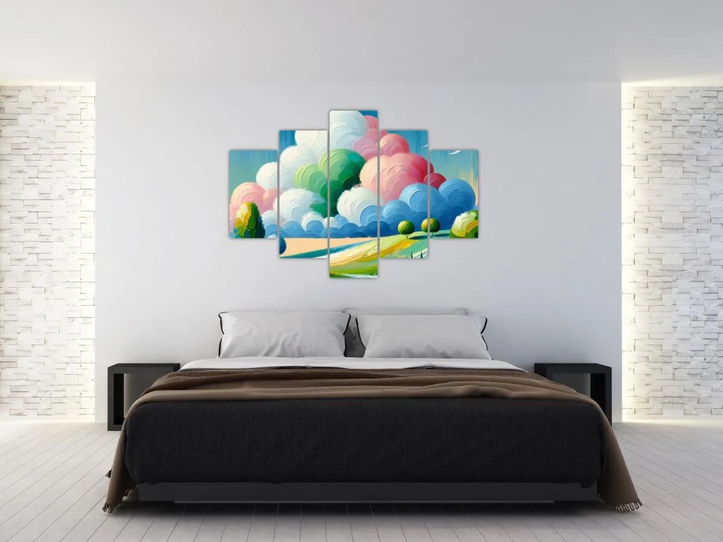 Obraz - Krajinka s mrakom (150x105 cm)